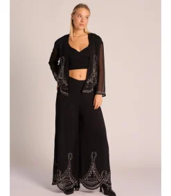 Alma en Pena Pantalones|PANTALÓN RECTO HILO METALIZADO