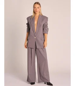 Alma en Pena Pantalones|PANTALÓN RECTO RAYAS PEDRERÍA