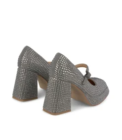 Alma en Pena Zapatos De Tacón|SANDALIA PEDRERÍA PUNTA CUADRADA