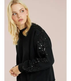 Alma en Pena Jerséis|SUDADERA CON DETALLE LENTEJUELAS