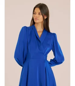 Alma en Pena Vestidos Cortos|VESTIDO CORTO MANGA ABULLONADA