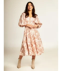 Alma en Pena Vestidos Largos|VESTIDO MIDI ESTAMPADO