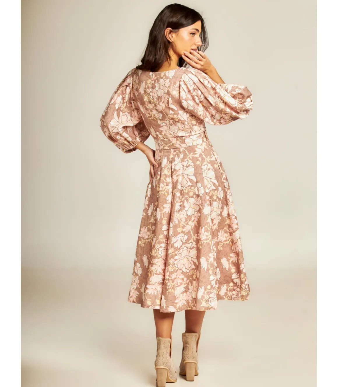 Alma en Pena Vestidos Largos|VESTIDO MIDI ESTAMPADO